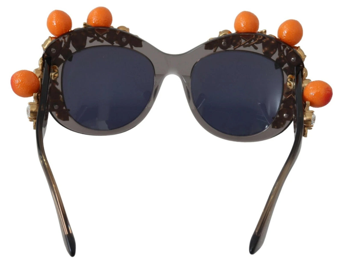 Dolce & Gabbana DG4283B Acetate Crystals Orange Appliques Sunglasses