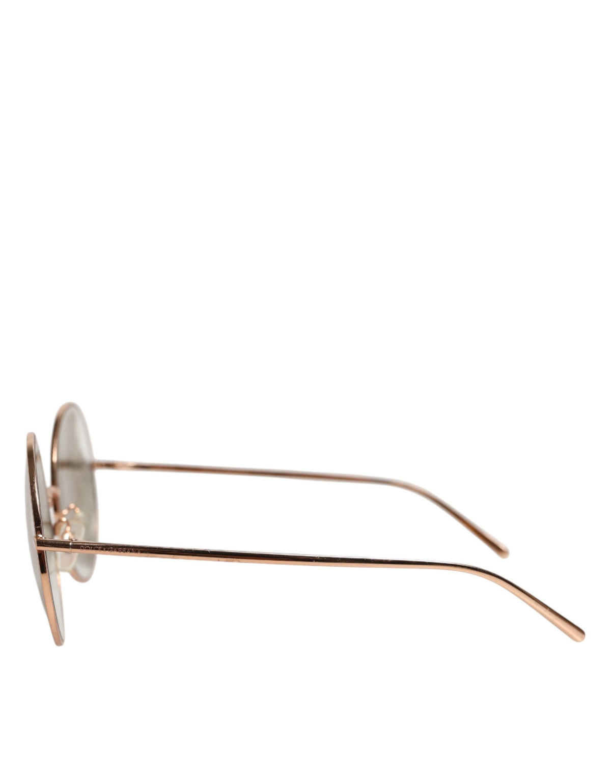 Dolce & Gabbana Rose Gold Plated Round Lenses Shades Eyewear Sunglasses