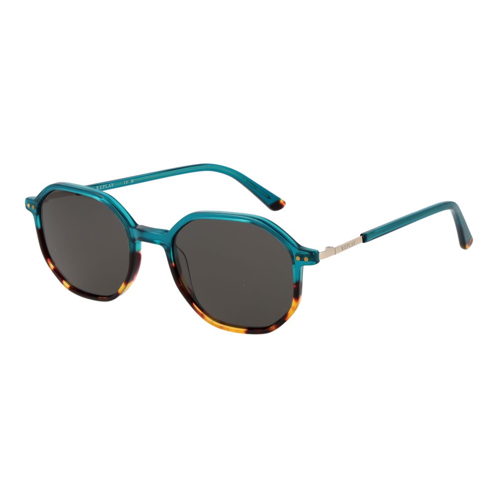 Replay Turquoise Plastic Sunglasses