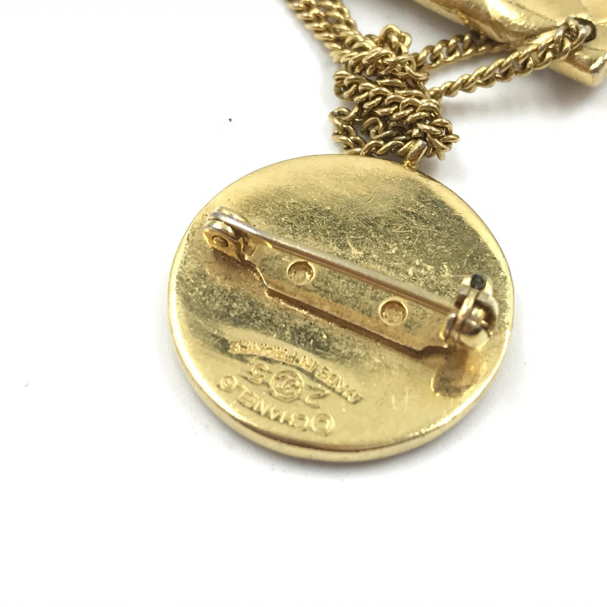 Chanel Gold Plated Bag Motif Brooch
